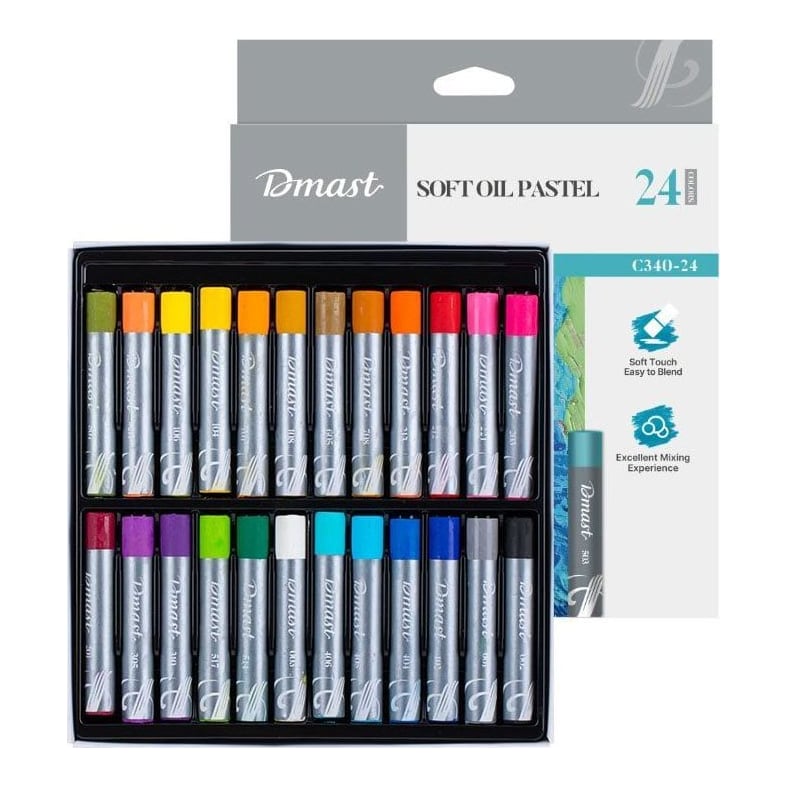 Creioane Ulei Pastel Profesionale 24 Culori Dmast By Pebeo