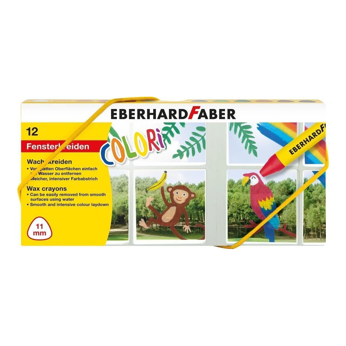 Creioane Cerate Pentru Sticla 12 Culori Eberhard Faber