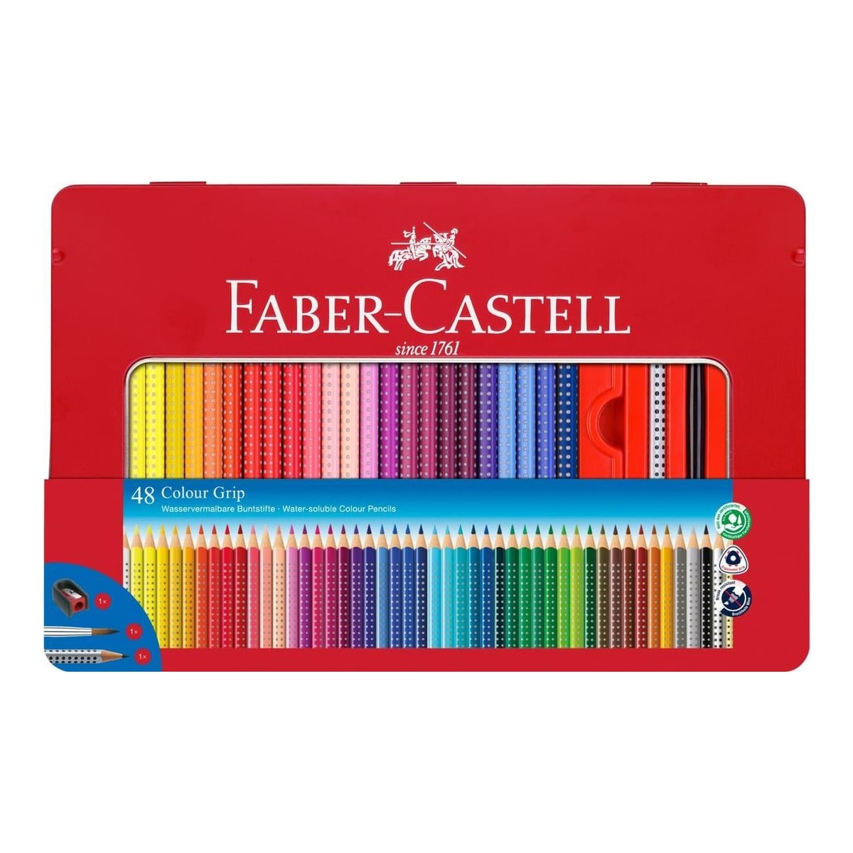 Creioane Colorate 48 Culori Cutie Metal Grip 2001 Faber-castell