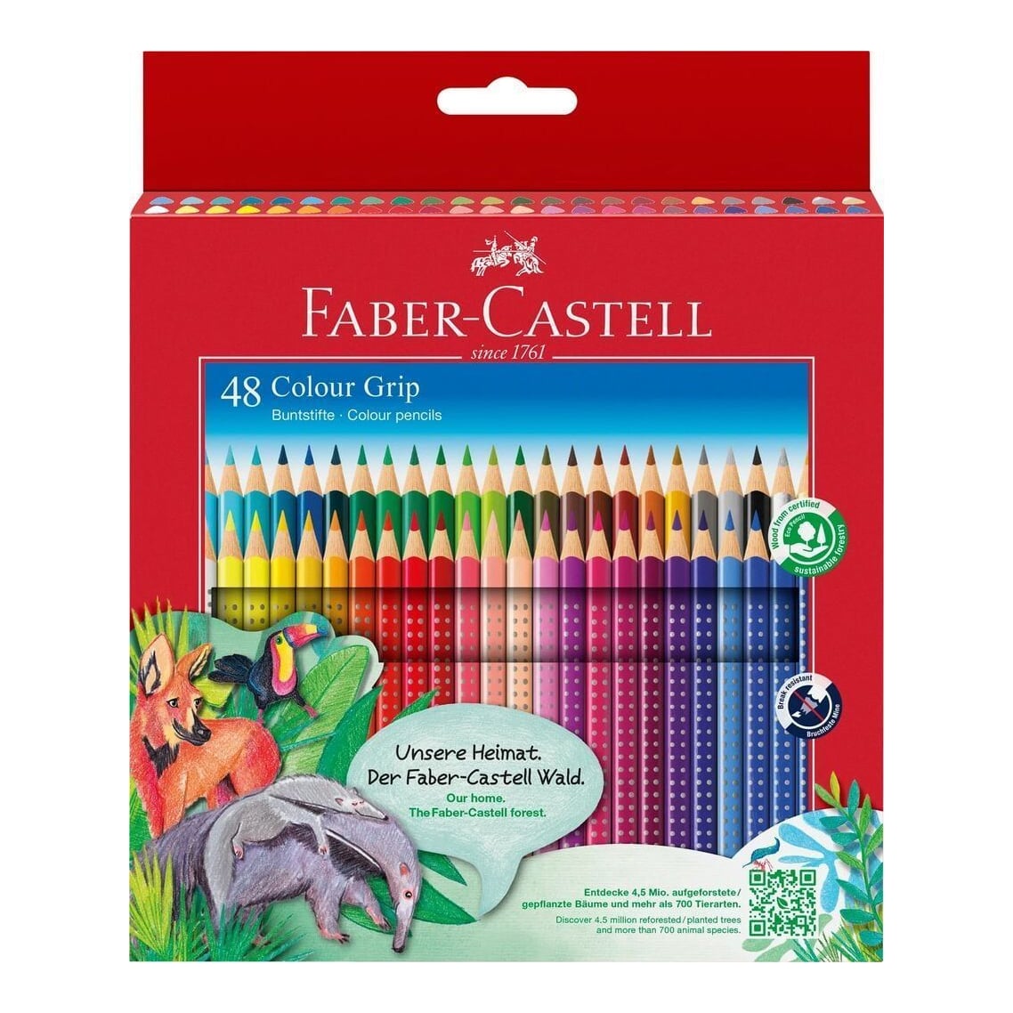 Creioane Colorate 48 Culori Grip Faber-castell