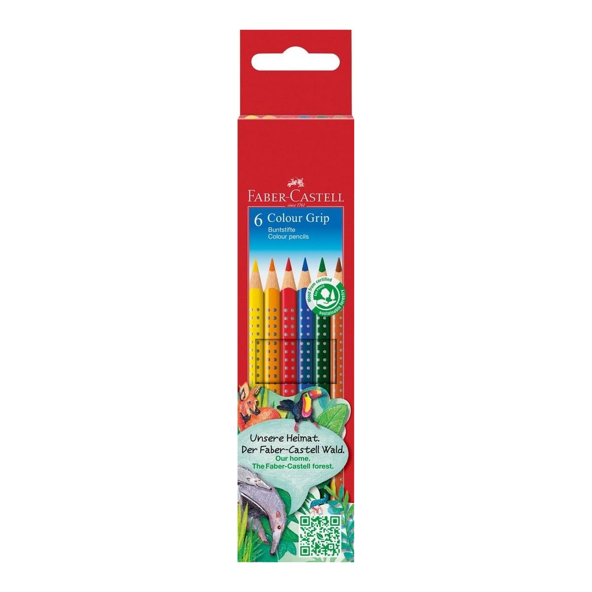 Creioane Colorate 6 Culori Grip 2001 Faber-castell