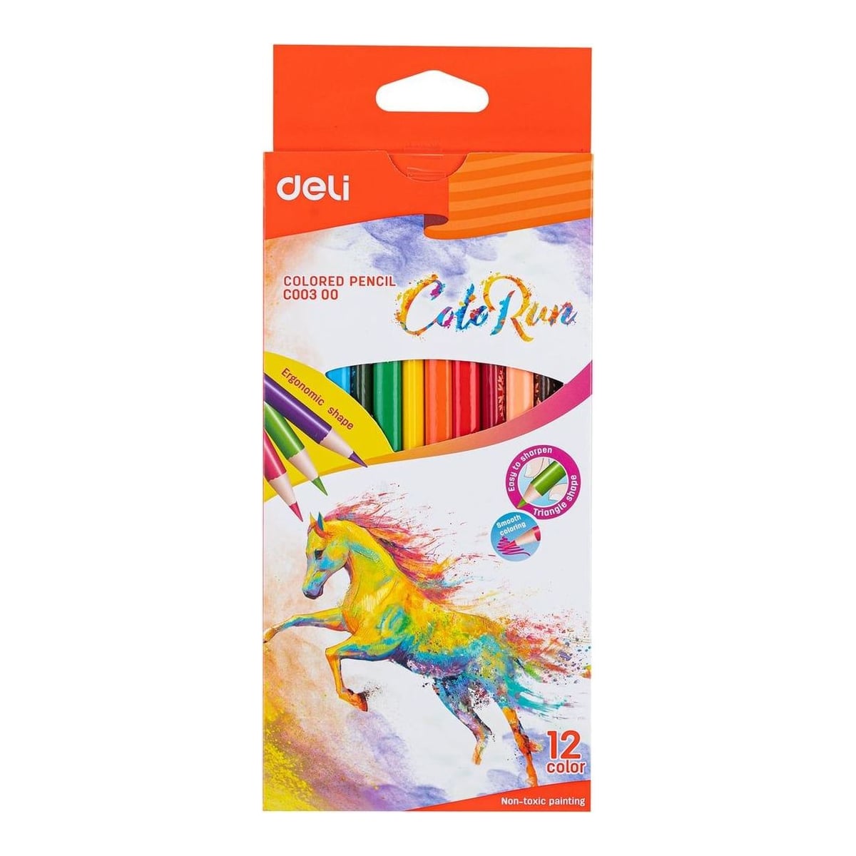 Creioane Colorate 12 Culori Colorun Deli