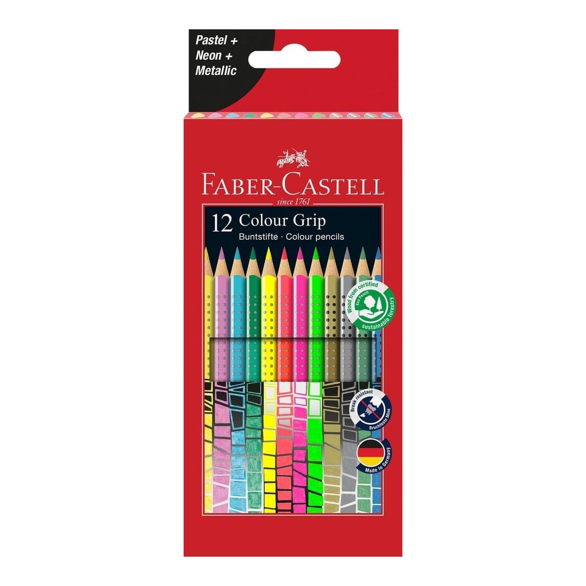 Creioane Colorate 12 Culori Speciale Grip Faber-castell