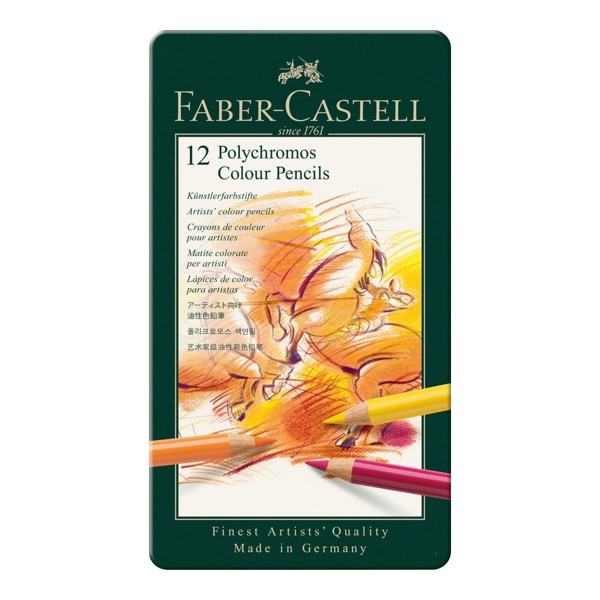 Creioane Colorate 12 Culori Polychromos Faber-castell