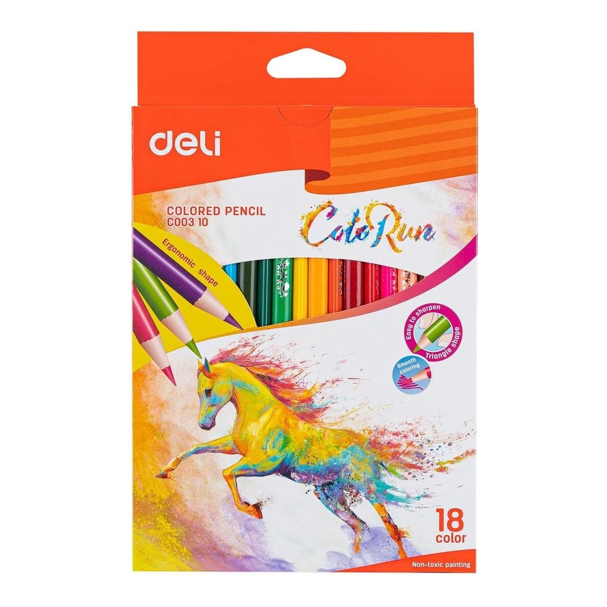 Creioane Colorate 18 Culori Colorun Deli
