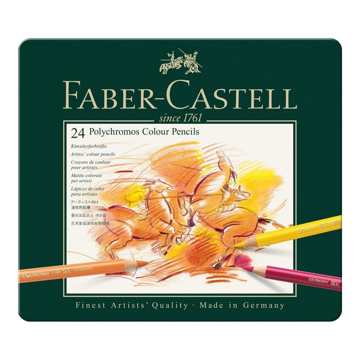 Creioane Colorate 24 Culori Polychromos Faber-castell