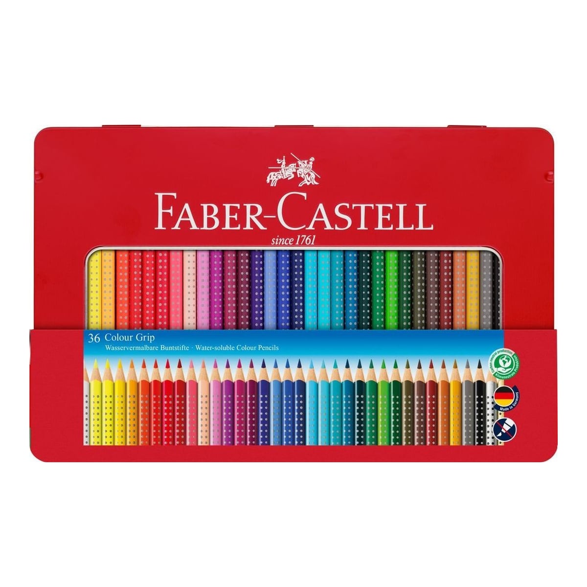 Creioane Colorate 36 Culori Cutie Metal Grip 2001 Faber-castell