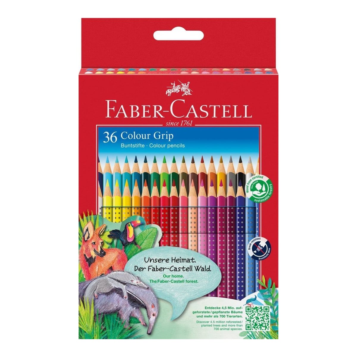 Creioane Colorate 36 Culori Grip 2001 Faber-castell