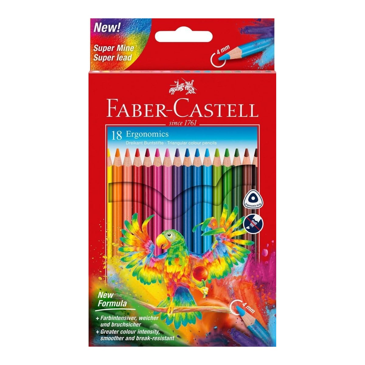 Creioane Colorate Triunghiulare 18 Culori Ergonomics Faber-castell