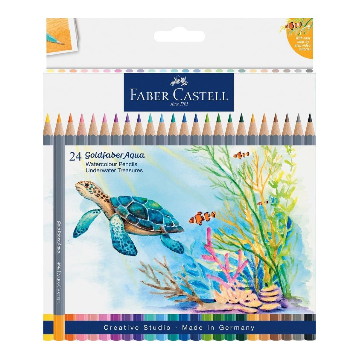 Creioane Colorate Aquarelle 24 Culori Goldfaber Tropical Collection Faber-castell