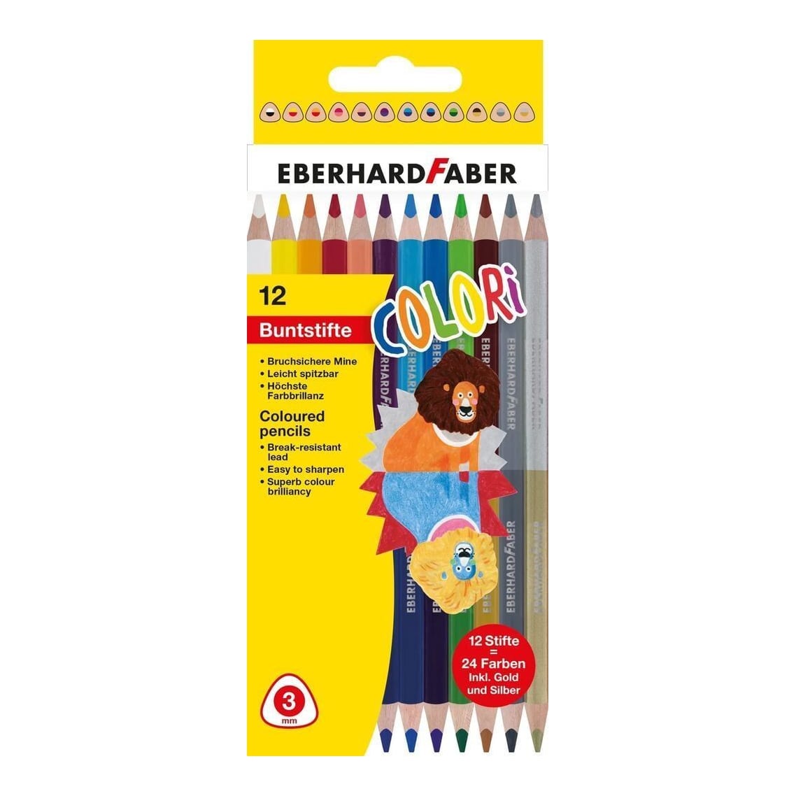 Creioane Colorate Bicolore 12*2 Eberhard Faber