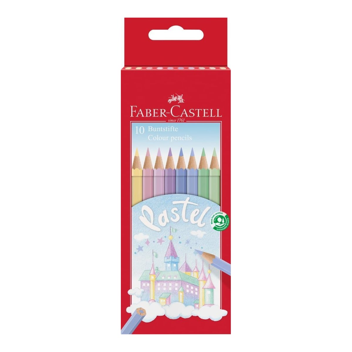 Creioane Colorate Pastel 10 Culori Faber-castell