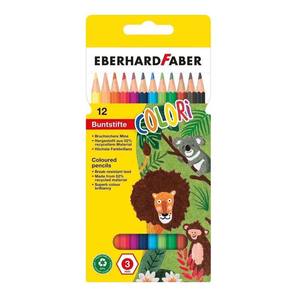 Creioane Colorate Plastic 12 Culori Eberhard Faber