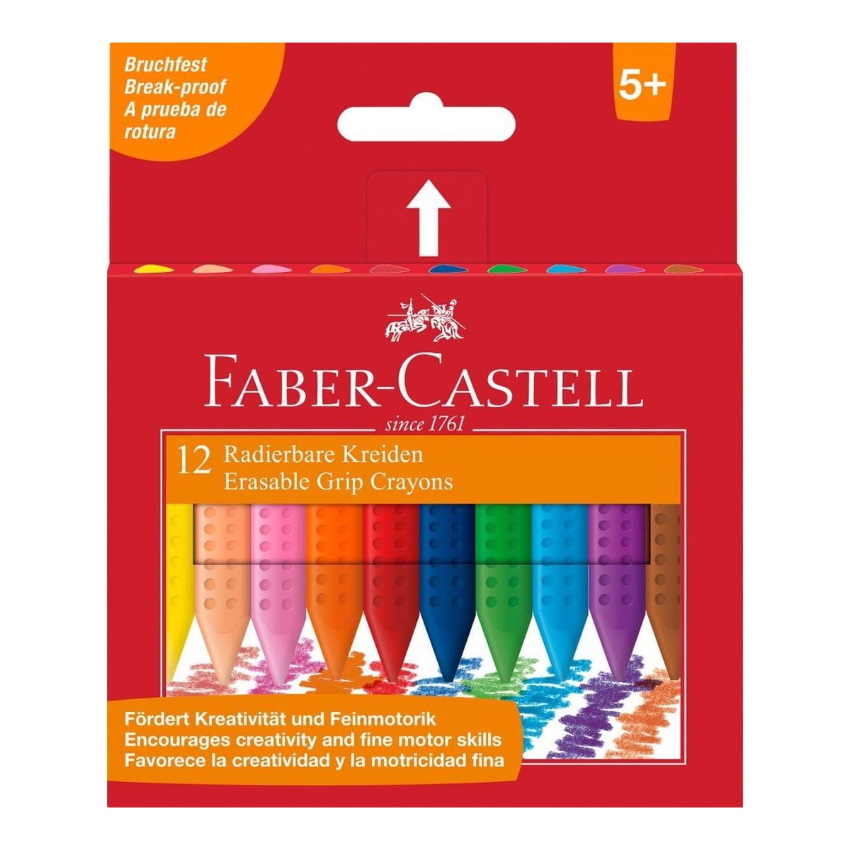 Creioane Colorate Plastic 12 Culori Grip Faber-castell