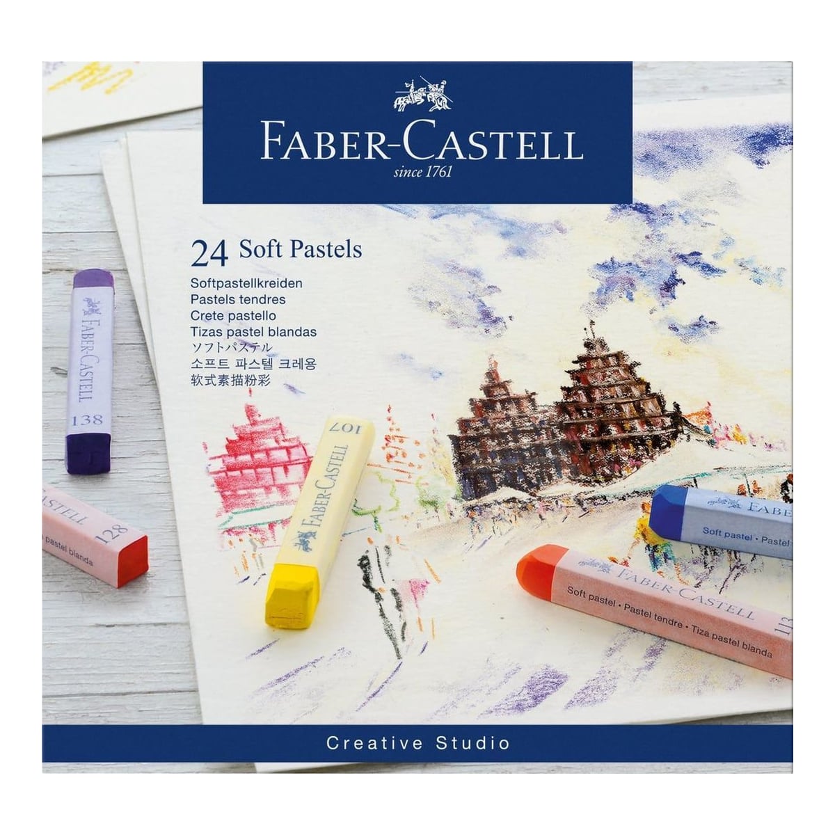 Creioane Pastel Soft 24 Culori Faber-castell