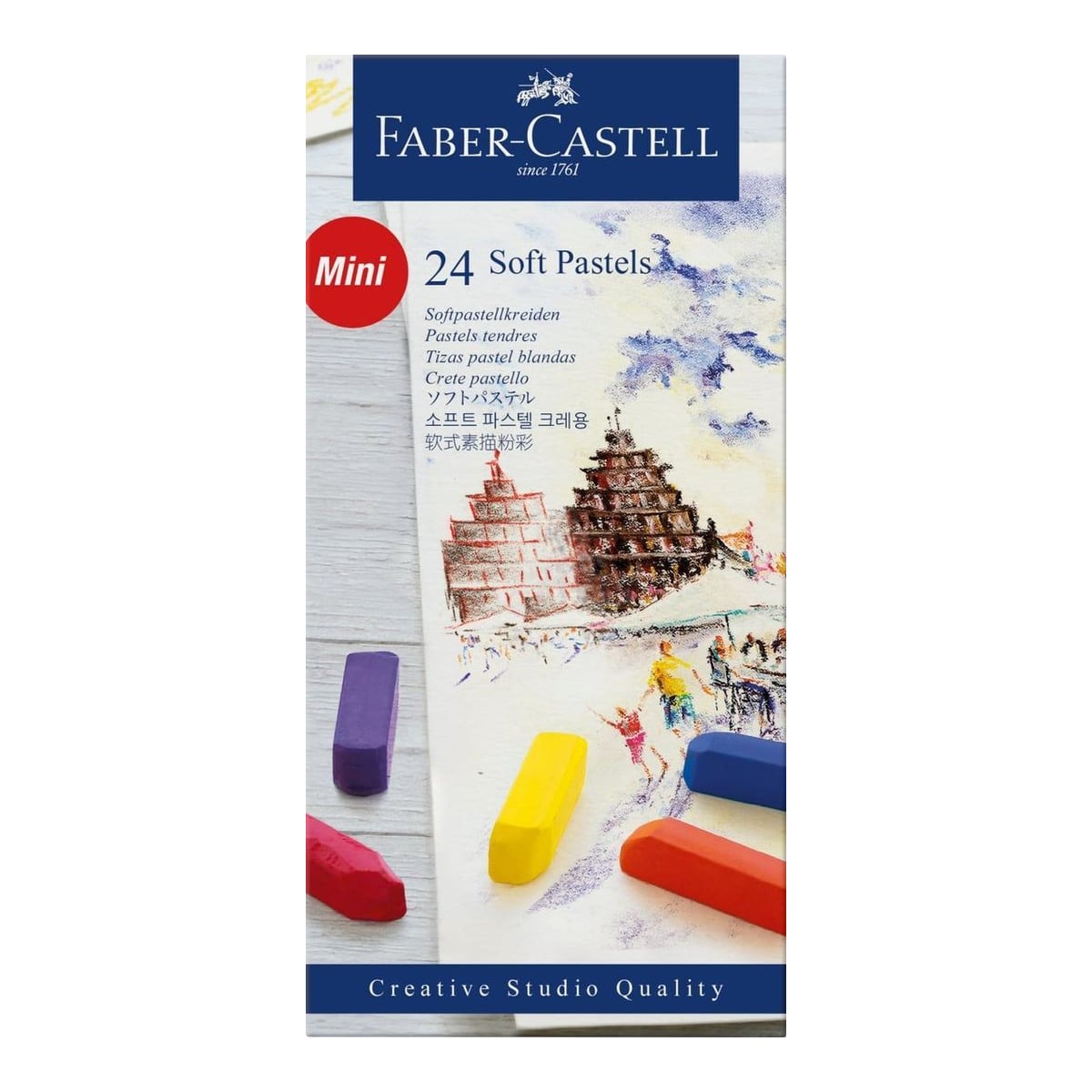 Creioane Pastel Soft Mini 24 Culori Faber-castell