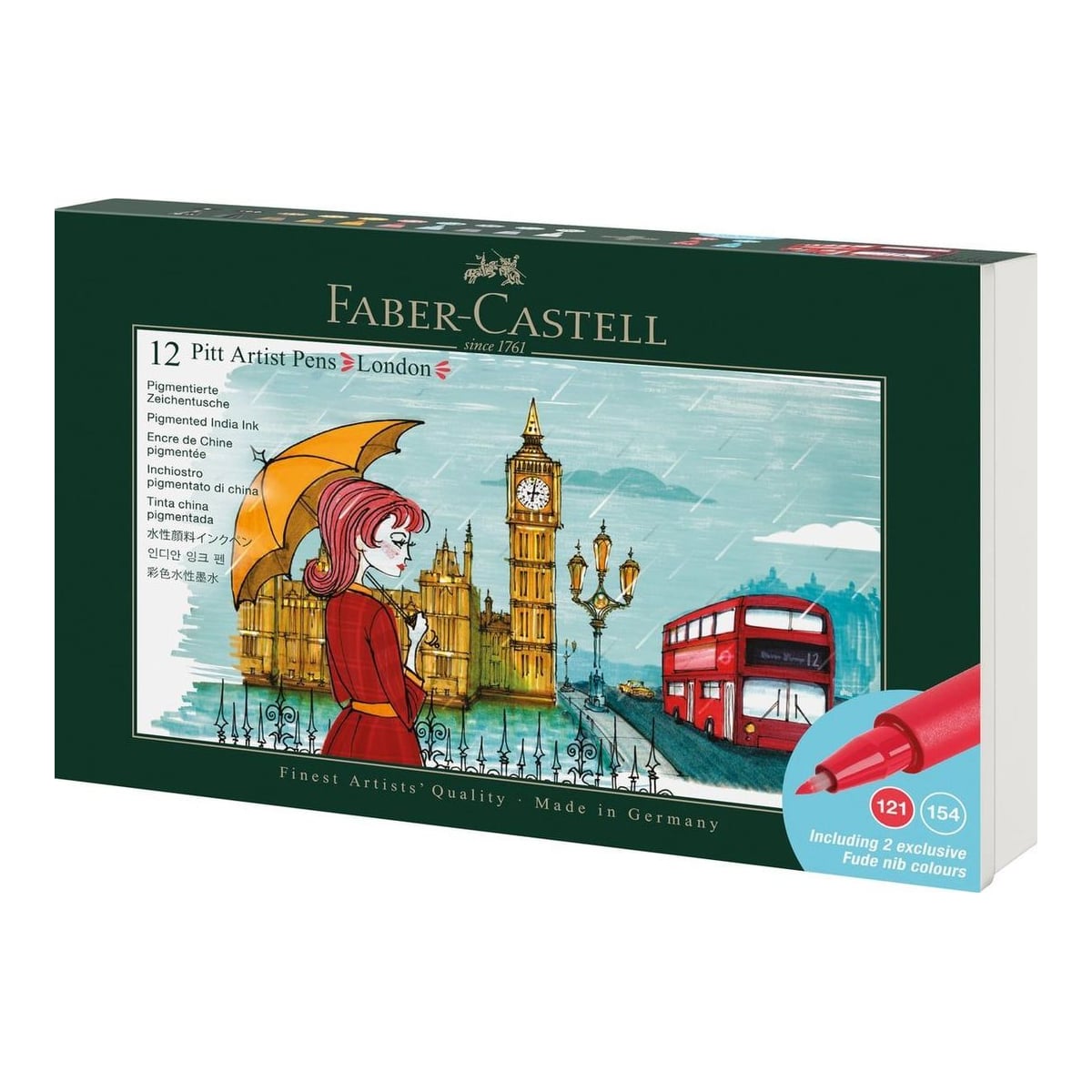 Cutie 12 Culori Pitt Artist Pen Cities London Faber-castell