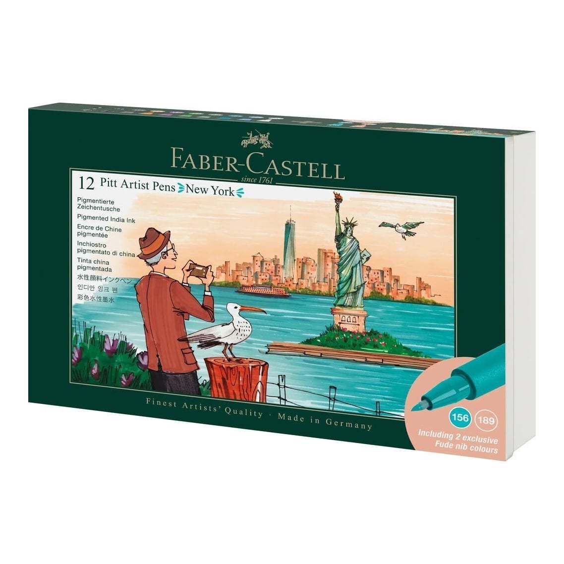 Cutie 12 Culori Pitt Artist Pen Cities New York Faber-castell