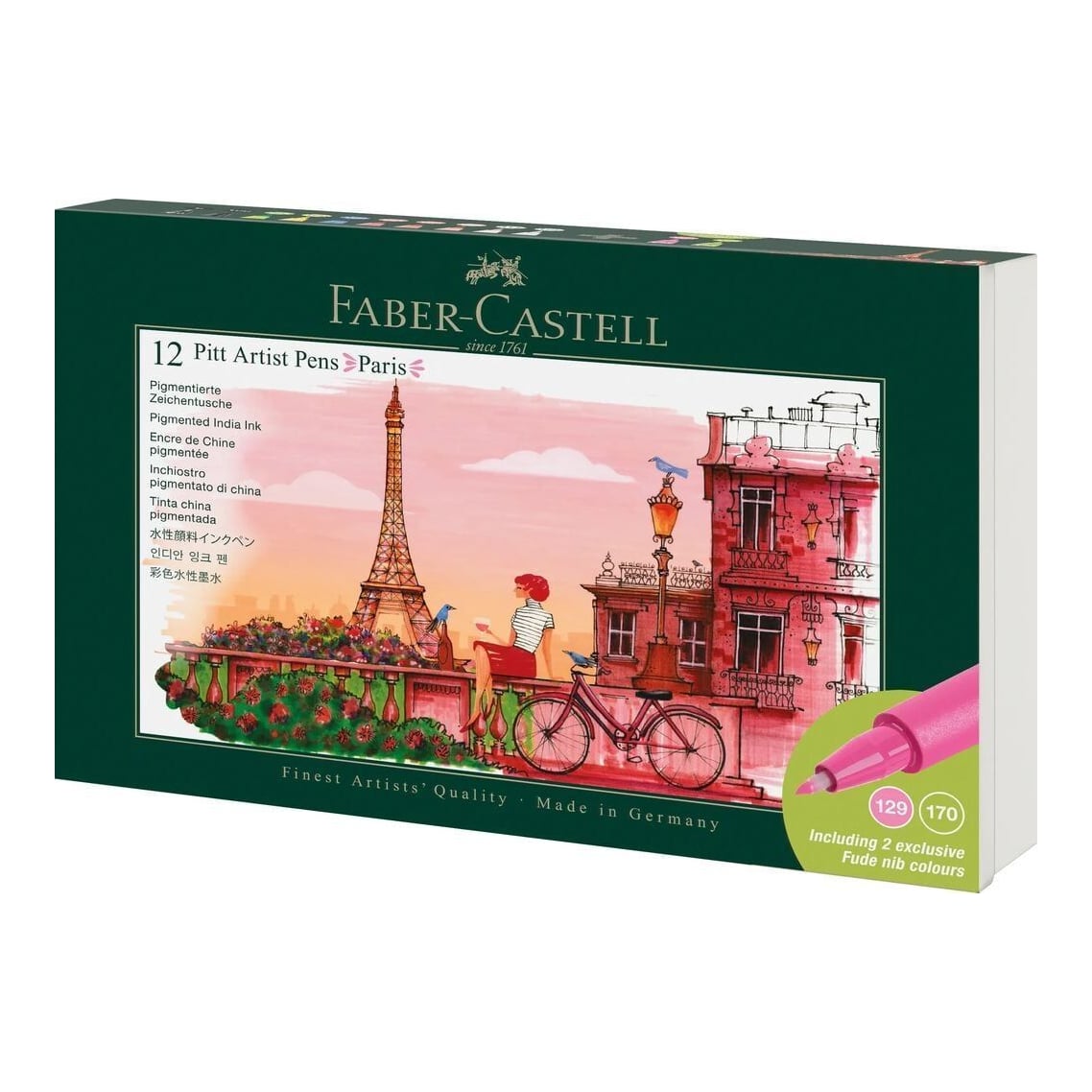 Cutie 12 Culori Pitt Artist Pen Cities Paris Faber-castell