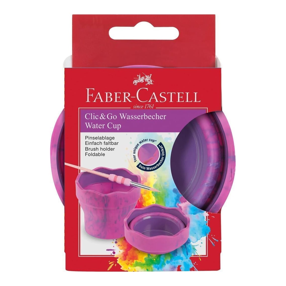 Cutie Apa Click&go Unicorni Roz Marmorat Faber-castell