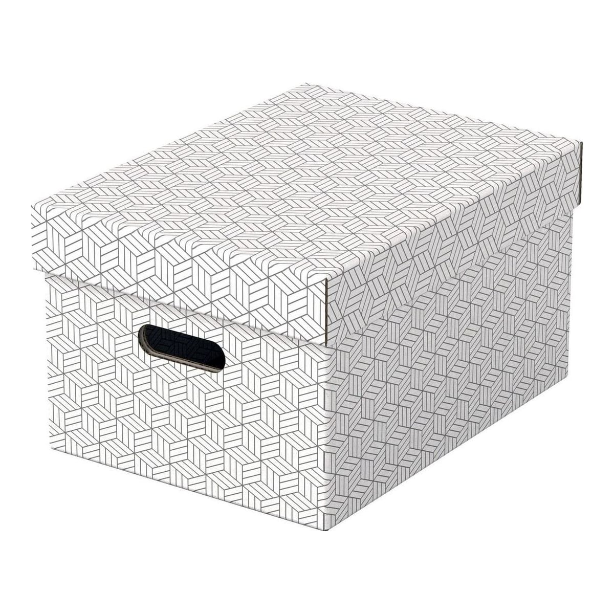 Cutie Depozitare Cu Capac 36 X 26 X 20 Cm Alba Recycled Fsc 3/Set Esselte