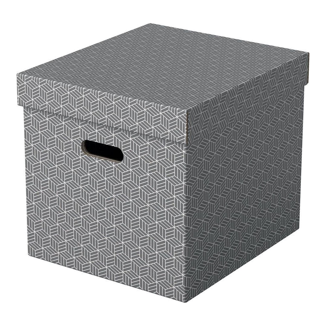 Cutie Depozitare Cu Capac 36 X 32 X 31CM Gri Recycled Fsc 3/Set Esselte