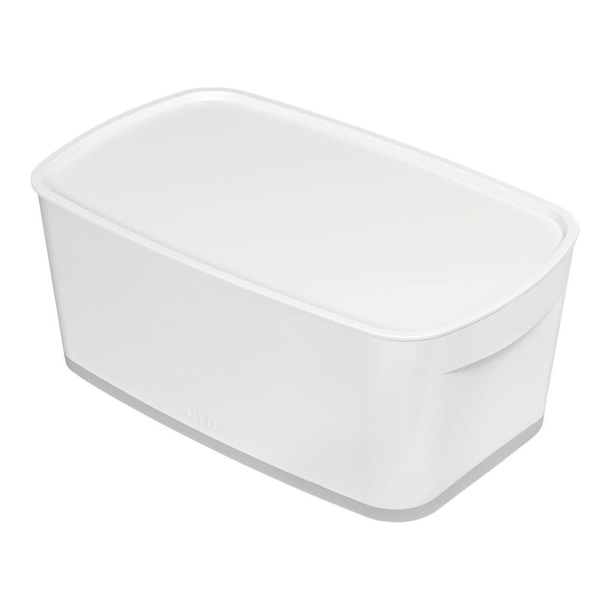 Cutie Depozitare Cu Capac Mica Alb/Gri Mybox Leitz