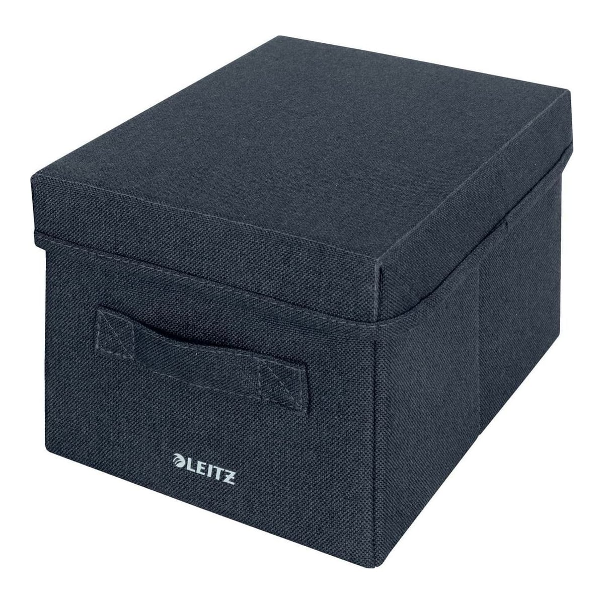 Cutie Depozitare Textila Cu Capac Si Maner Mica 2/Set Gri Carbune Leitz