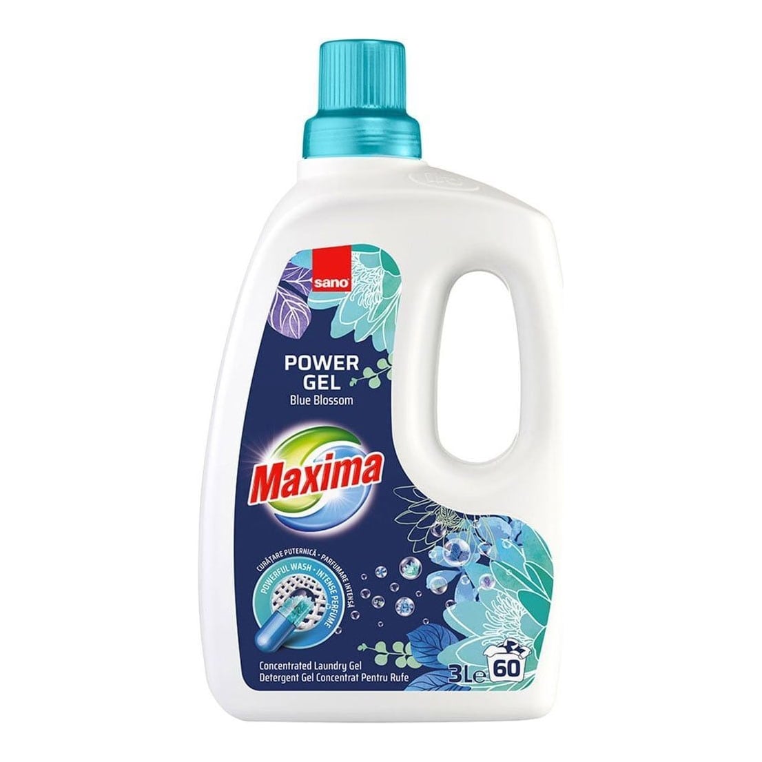 Detergent Rufe Lichid Blue Blossom 3L Sano Maxima