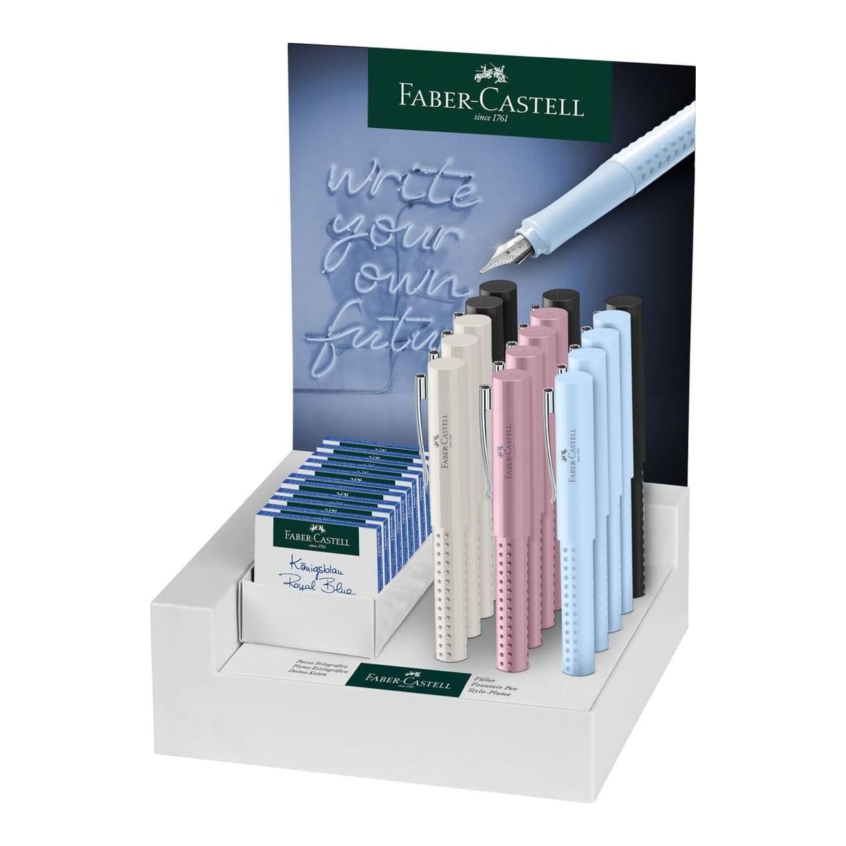 Display 15 Buc Stilou Grip 2010 Harmony (9F+6M) Faber-castell
