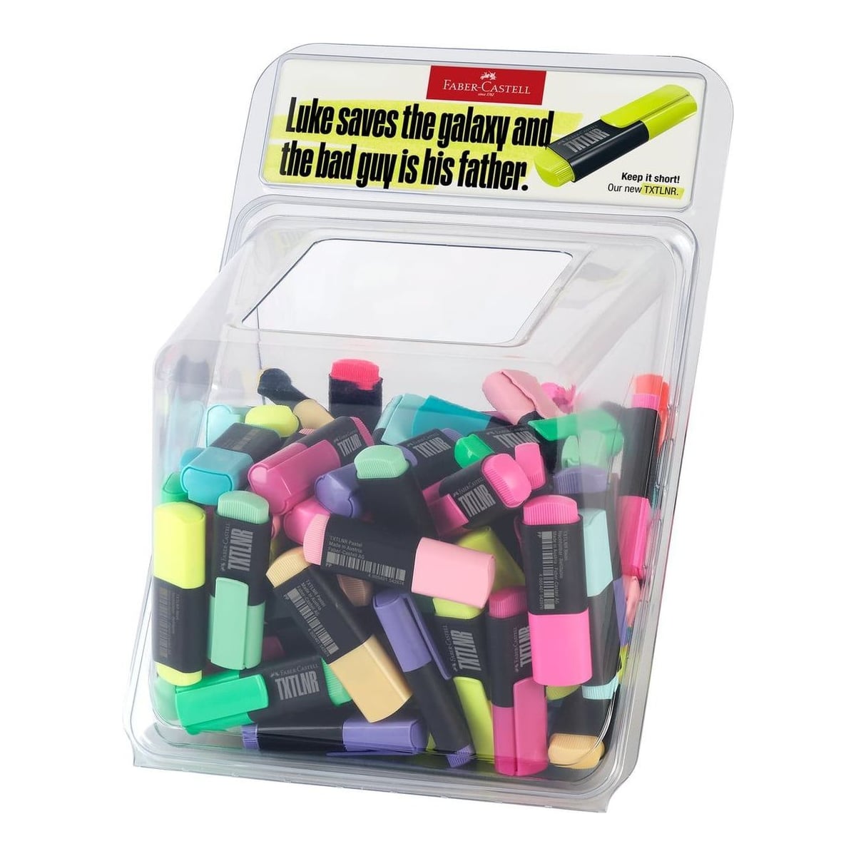 Display 100 Bucati Textmarkere Mini Superfluorescente Si Pastel Faber-castell