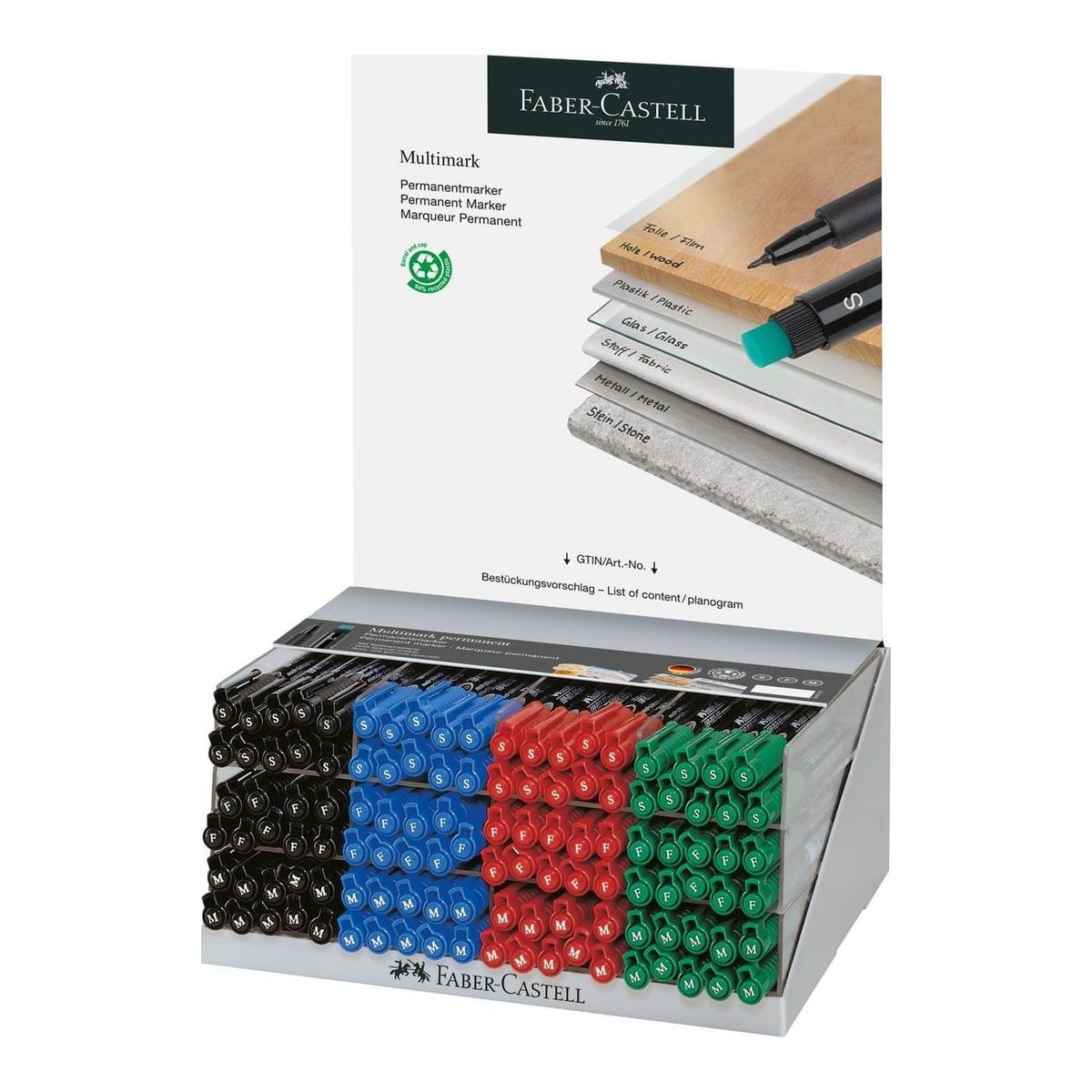 Faber-Castell Display 120 Buc Marker Permanent Multimark Diverse Culori Faber-
