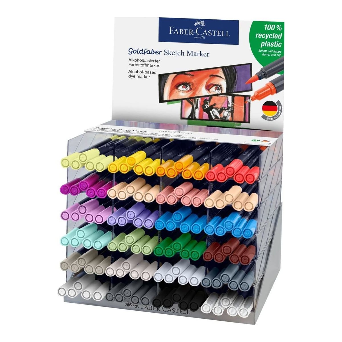 Display 120 Buc Sketch Marker 2 Capete Goldfaber Faber-castell