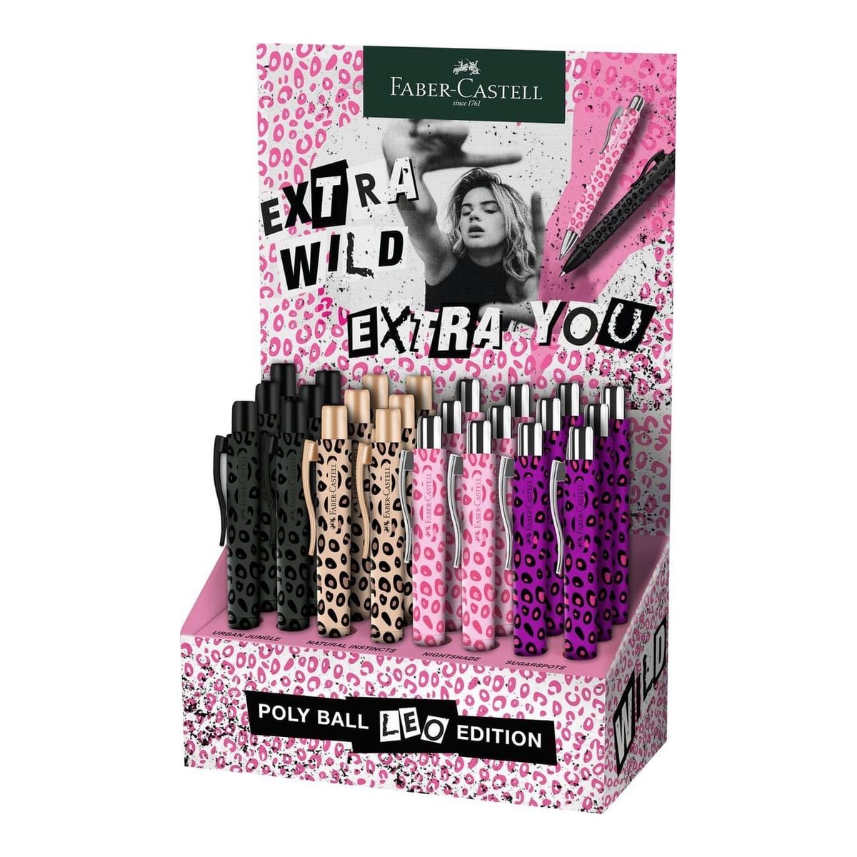 Display 24 Pixuri Cu Mecanism Editie Speciala Leo Poly Ball Xb Faber-castell