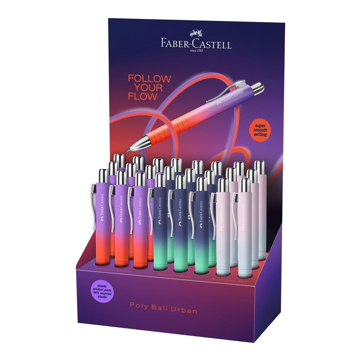Display 24 Pixuri Cu Mecanism Poly Ball Xb Urban 2026 Faber-castell