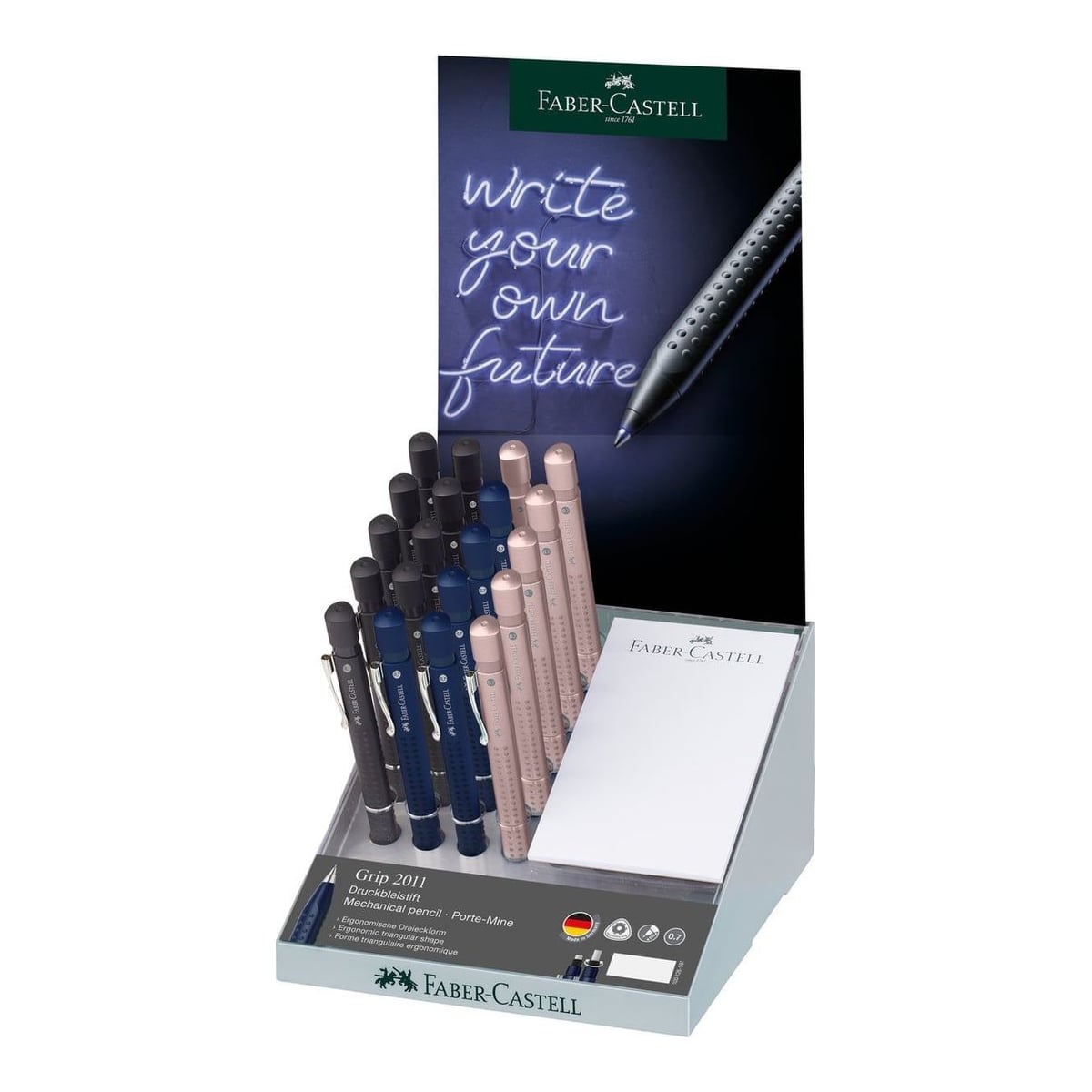 Faber-Castell Display 20 Buc Creion Mecanic 0.7MM Diverse Culori Grip 2011 Faber Castell