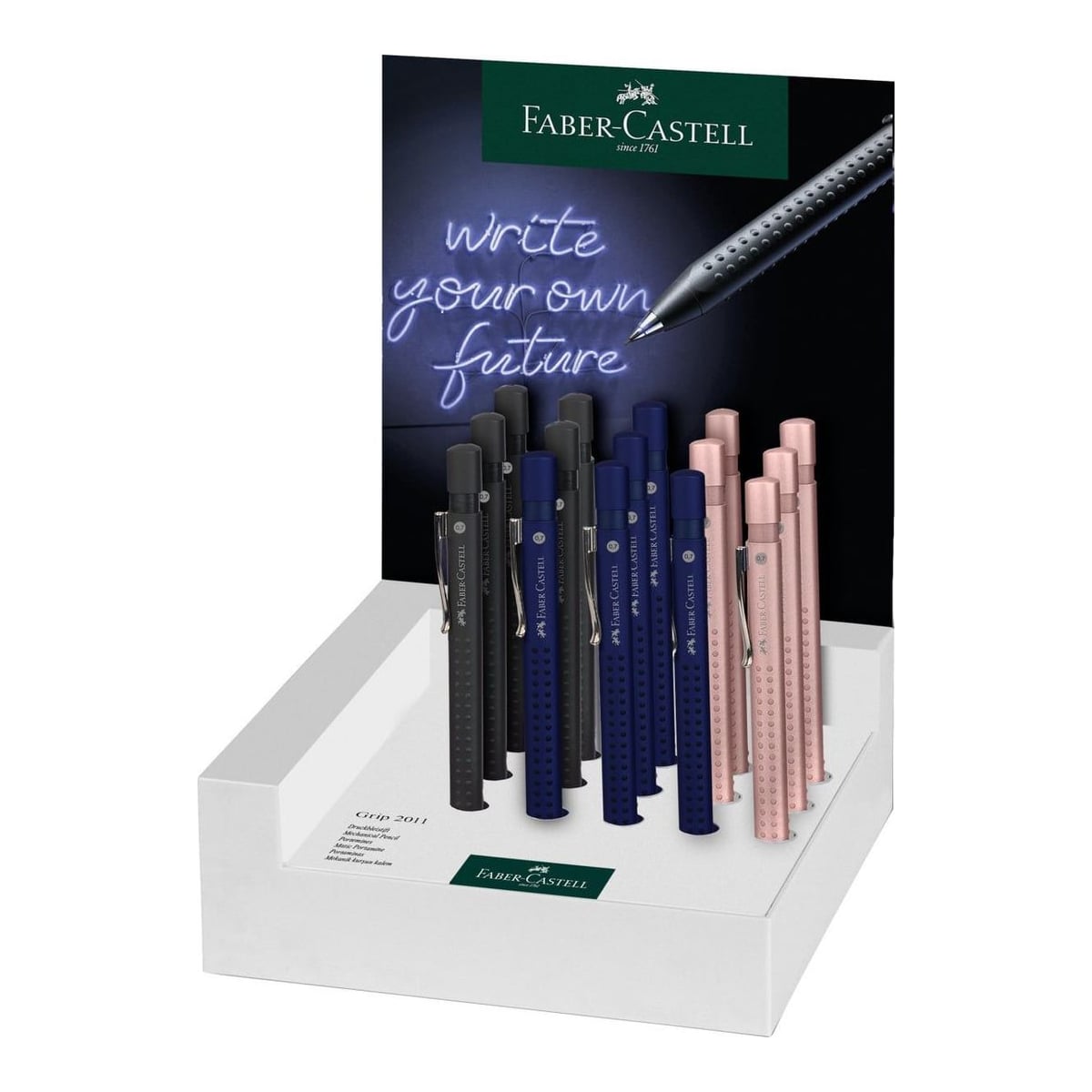 Display 20 Buc Creion Mecanic 0.7MM Grip 2011 Faber-castell