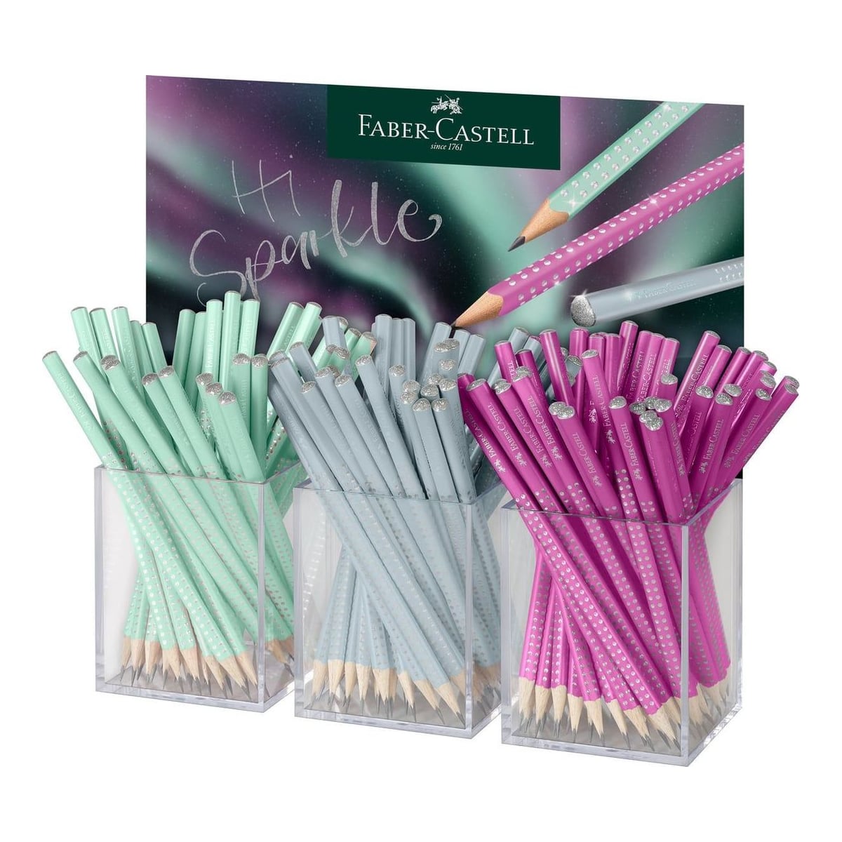 Display 3*48 Buc Creion Grafit Sparkle Aurora 2026 Faber-castell