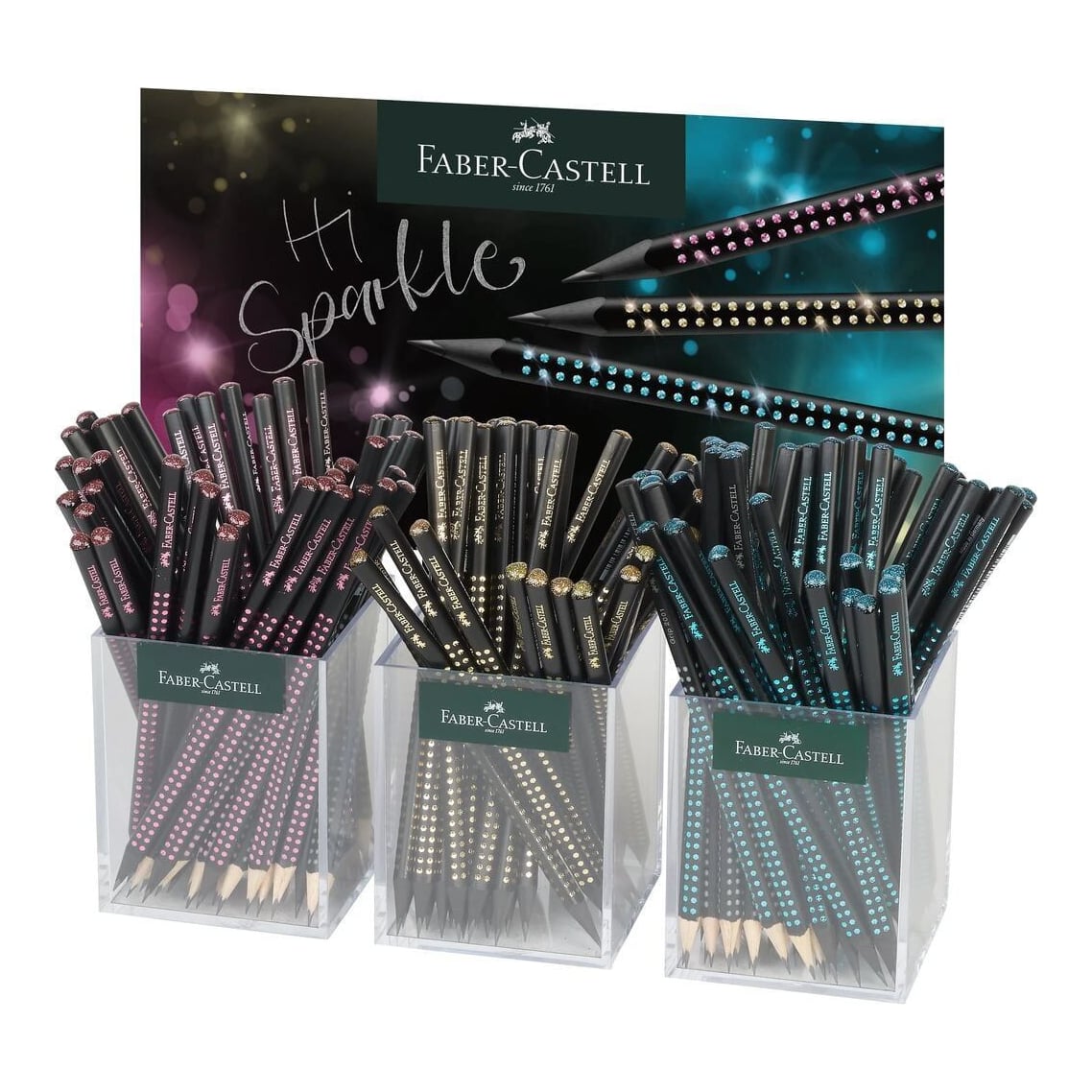 Display 144 Creioane Grafit Sparkle Winter 2025 Faber-castell
