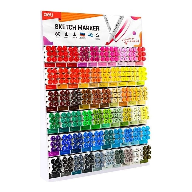 Display 360 Buc Sketch Marker 60 Culori Deli
