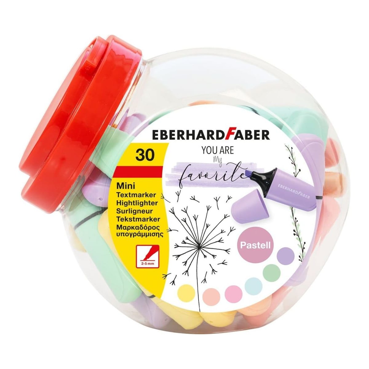 Display 30 Buc Textmarker Mini Pastel Eberhard Faber