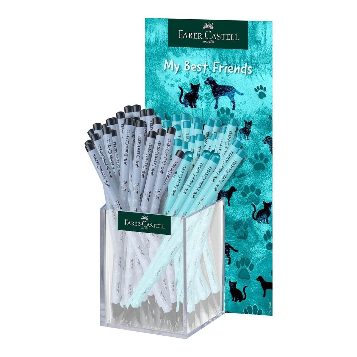 Display 48 Creioane Grafit Lemn Negru Catei Si Pisici Faber-castell