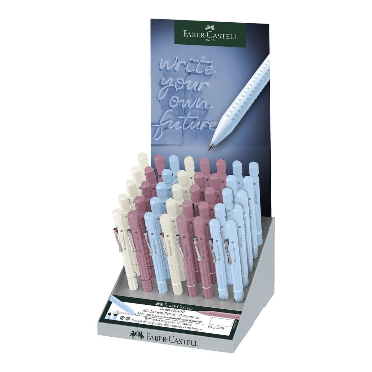 Display 40 Buc Creion Mecanic 0.5/0.7MM Grip 2010 Harmony 2024 Faber-castell