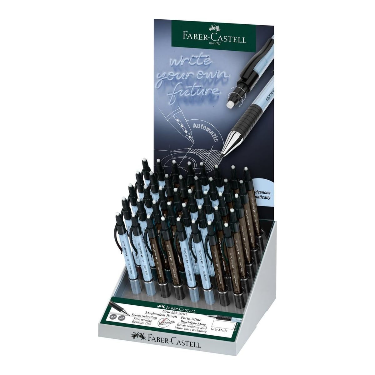 Faber-Castell Display 40 Buc Creion Mecanic Grip-matic 1375/1377 Div. Culori F