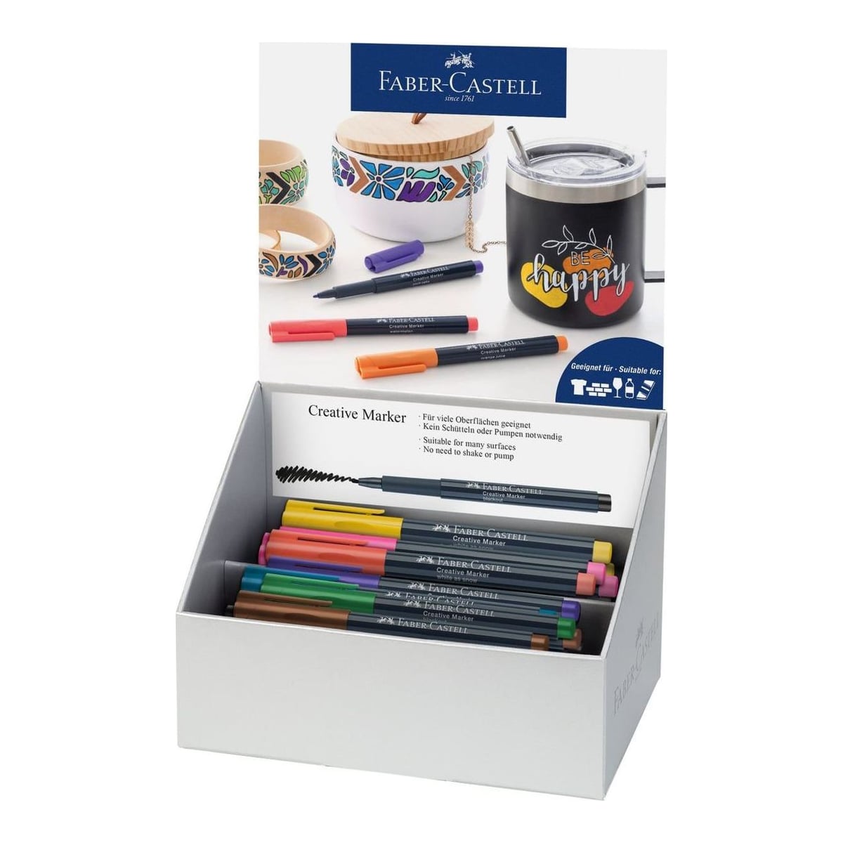 Display 50 Buc Marker Creativ Culori 2024 Faber-castell