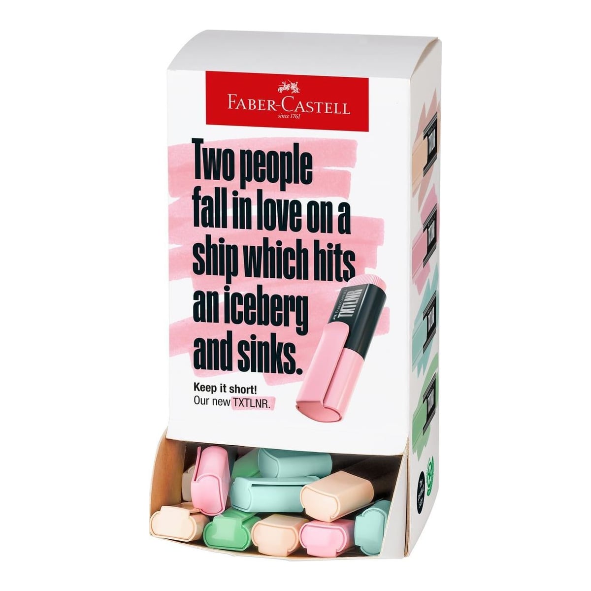 Display 60 Bucati Textmarkere Mini Pastel Faber-castell