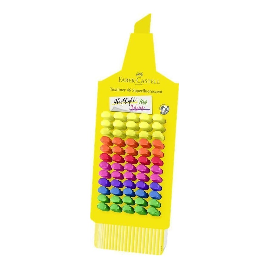 Display 60 Bucati Textmarkere Superfluorescente Pen Shape Faber-castell