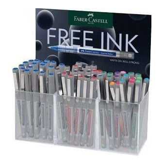 Display 60 Rollere Free Ink 0,7MM Faber-castell