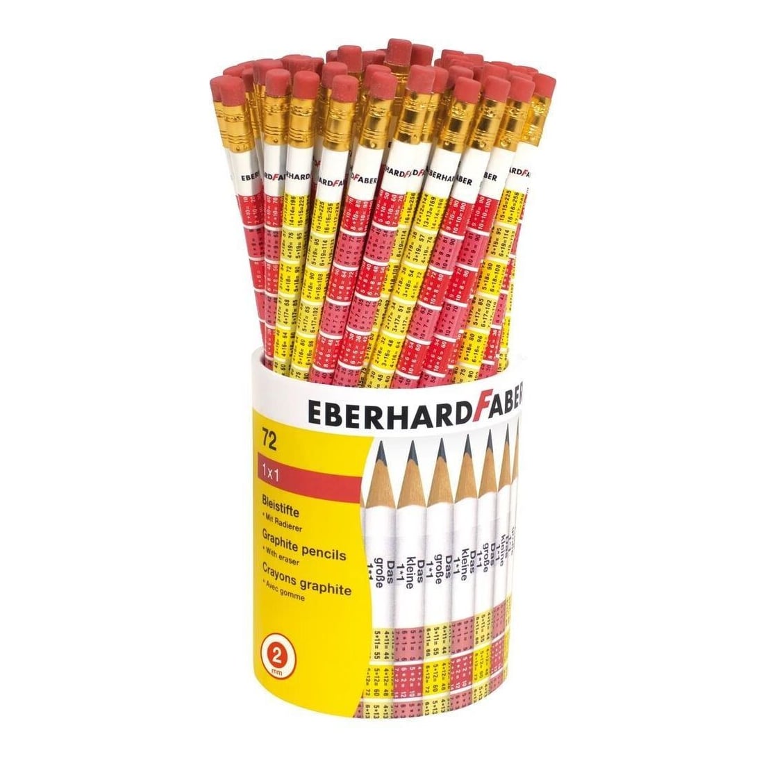 Eberhard Faber Display 72 Buc Creion Grafit B Cu Guma Tabla Inmultirii Eberhard