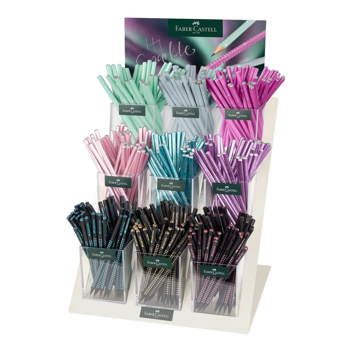 Display 9*48 Buc Creion Grafit B Grip Sparkle 2026 Faber-castell